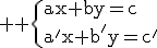 3$ \rm \{ax+by=c\\a'x+b'y=c'