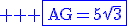 3$ \rm \blue \fbox{AG=5\sqrt{3}}