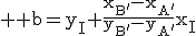 3$ \rm b=y_I+\frac{x_{B'}-x_{A'}}{y_{B'}-y_{A'}}x_I