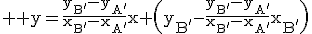 3$ \rm y=\frac{y_{B'}-y_{A'}}{x_{B'}-x_{A'}}x+\(y_{B'}-\frac{y_{B'}-y_{A'}}{x_{B'}-x_{A'}}x_{B'}\)