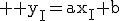 3$ \rm y_I=ax_I+b