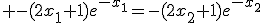 3$ -(2x_1+1)e^{-x_1}=-(2x_2+1)e^{-x_2}