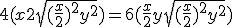 3$ 4(x+2\sqrt{(\frac{x}{2})^2+y^2}) = 6(\frac{x}{2}+y+\sqrt{(\frac{x}{2})^2+y^2})
 \\ 