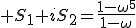 3$ S_1+iS_2=\frac{1-\omega^5}{1-\omega}