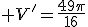3$ V'=\frac{49\pi}{16}