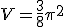 3$ V = \frac{3}{8}\pi^2