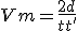 3$ Vm = \frac{2d}{t+t'} 