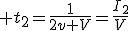 3$ t_2=\frac{1}{2v+V}=\frac{I_2}{V}