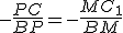 3$-\frac{PC}{BP}=-\frac{MC_1}{BM}