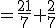 3$=\frac{21}{7}+\frac{2}{7}