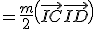 3$=\frac{m}{2}\left( \vec{IC} + \vec{ID}\right)