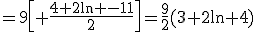 3$=9\left[ {\frac{4+2\ln 4-1}{2}}\right]=\frac{9}{2}(3+2\ln 4)