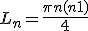 3$L_n = \frac{\pi n(n+1)}{4}