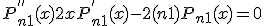3$P^{''}_{n+1}(x) + 2xP^{'}_{n+1}(x) - 2(n+1)P_{n+1}(x) = 0