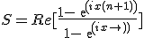 3$S=Re[\frac{1-exp(ix(n+1))}{1-exp(ix)}]