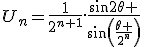 3$U_n=\frac{1}{2^{n+1}}.\frac{sin2\theta }{sin(\frac{\theta }{2^n})}