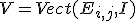 3$V=Vect(E_{i,j},I)