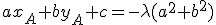 3$ax_A+by_A+c=-\lambda(a^2+b^2)