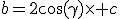 3$b=2\cos(\gamma)\times c