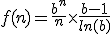 3$f(n)=\frac{b^n}{n}\times\frac{b-1}{ln(b)}