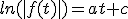 3$ln(|f(t)|)=at+c