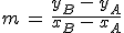 3$m\,=\,\frac{y_B\,-\,y_A}{x_B\,-\,x_A}
