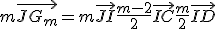 3$m\vec{JG_m} = m\vec{JI} + \frac{m-2}{2}\vec{IC} + \frac{m}{2}\vec{ID}