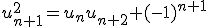 3$u_{n+1}^2=u_nu_{n+2}+(-1)^{n+1}