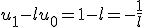 3$u_1-lu_0=1-l=-\frac{1}{l}