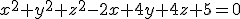 3$x^2+y^2+z^2-2x+4y+4z+5=0