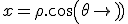 3$x=\rho.cos(\theta)