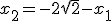 3$x_2=-2\sqrt{2}-x_1