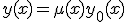3$y(x)=\mu(x)y_0(x)