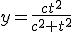 3$y=\frac{ct^2}{c^2+t^2}