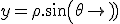 3$y=\rho.sin(\theta)