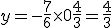 3$y=-\frac{7}{6}\time 0 +\frac{4}{3}=\frac{4}{3}