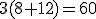 3(8+12)=60