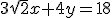 3\sqrt{2}x+4y=18