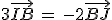 3\vec{IB}\,=\,-2\vec{BJ}