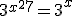 3^{x^2+7} = 3^x