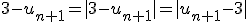 3-u_{n+1}=|3-u_{n+1}|=|u_{n+1}-3|