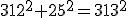 312^2+25^2=313^2