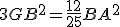 3GB^{2}=\frac{12}{25}BA^{2}