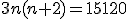 3n(n+2)=15120