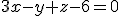 3x-y+z-6=0