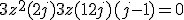 3z^2(2+j) + 3z(1+2j) +(j-1) =0 