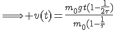 4$\Longrightarrow v(t)=\frac{m_0gt(1-\frac{1}{2\tau})}{m_0(1-\frac{1}{\tau}