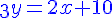 4$\blue\3y=2x+10