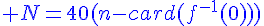 4$\blue N=40(n-card(f^{-1}(0)))