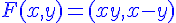 4$\displaystyle\blue F(x,y) = (x+y,x-y)